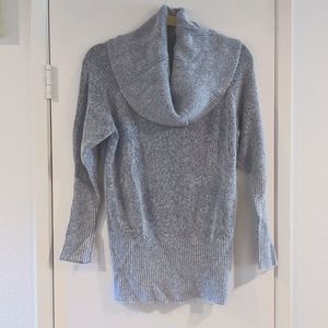 NWT Vici Olivaceous Cowl Neck Off Shoulder Grey Tunic Sweater - M